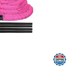 Brobantle Battle Rope 1 Inch Diameter,Pink 30FT Exercise Workout Ropes for Home