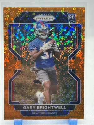 Gary Brightwell 2021 Panini Prizm - Orange Disco Prizm #400 (RC) New York Giants
