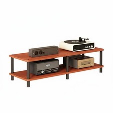 1 Audio Component Cabinet Multi-tier Equipment Rack High Load Capacity Sturdy