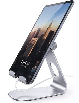 Lamicall S1 Tablet Stand, Adjustable Holder - 4 inches, 1-Silver