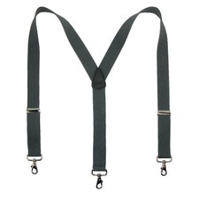 CTM Men's Big  Tall Elastic Solid Color Y-Back Suspender with Swivel Hook Ends