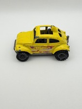 1984 Hot Wheels 1960s Baja Bug Real Riders #5907 Yellow Gray Hubs