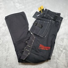 Mascot Hardwear Atlanta Craftsmen's Trousers Black W28 Leg Length Milwauke Logo