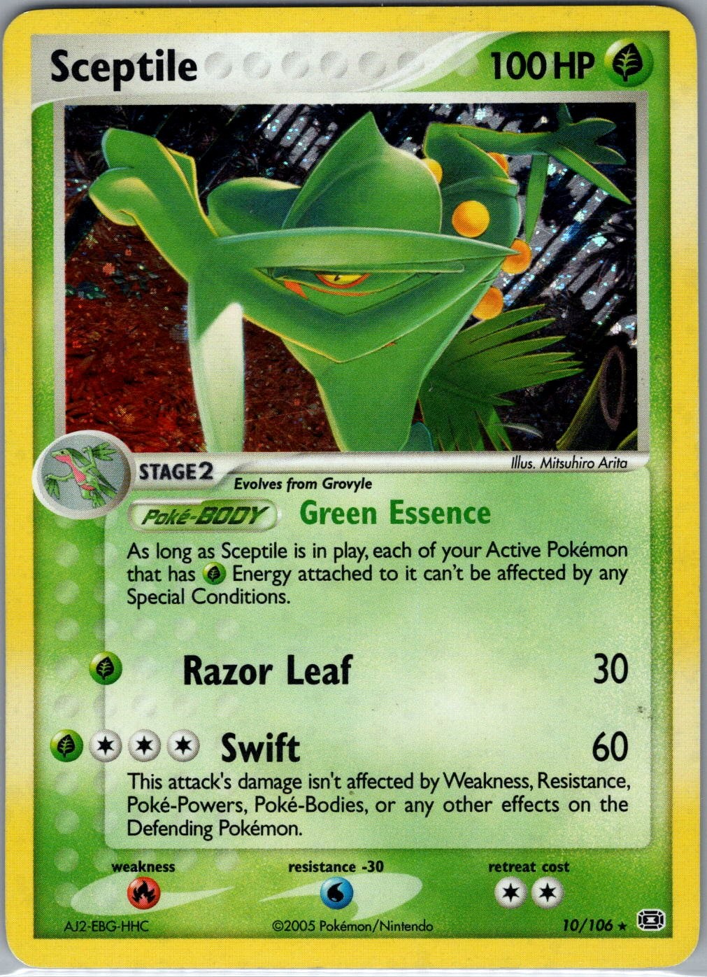 Sceptile 10/106 Holo Emerald - Pokemon Card - NM