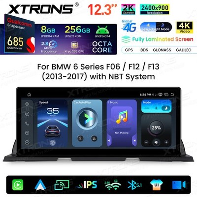 12,3'' Autoradio Für BMW 6er F06 F12 F13 NBT Qualcomm 685 8Kern 8G+256GB GPS Navi