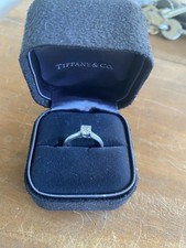 Tiffany & Co. Platinum Lucida Diamond Engagement Ring 0.40ct E VVS2 – Box & Cert