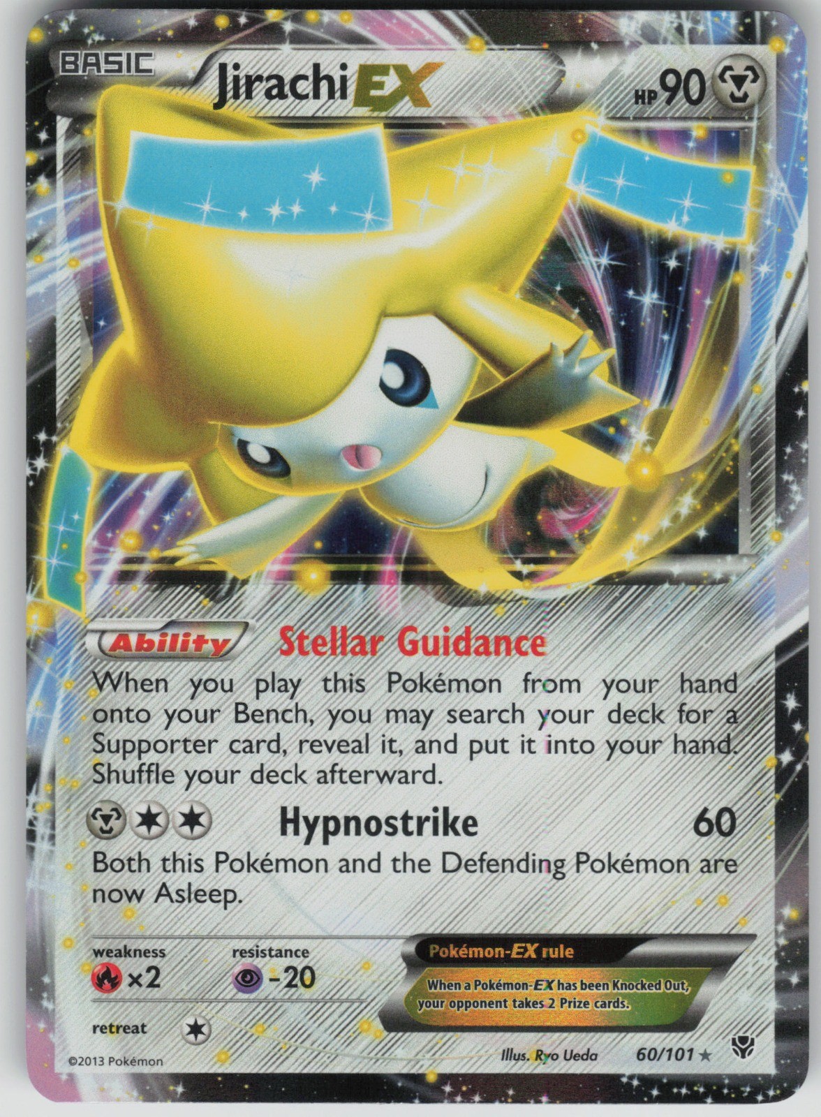 Pokemon TCG Jirachi EX Ultra Rare Plasma Blast 60/101