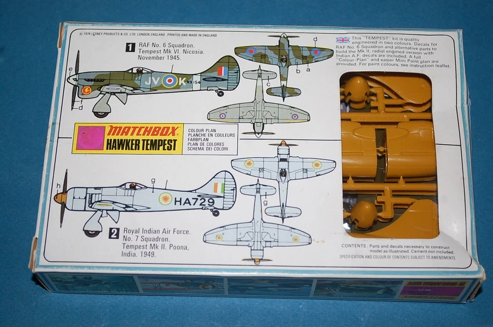 Matchbox PK-23 - Hawker Tempest (2 Kit) scala 1/72 - Immagine 2 di 2
