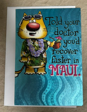 Get Well Greeting Card W/ Envelope Funny