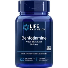 Life Extension Benfotiamine with Thiamine 120 Veg Caps