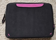 Belkin 11.5x8.5 Laptop Tablet Sleeve Black Pink Neoprene Padded Case Front Pouch