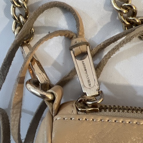 Rebecca Minkoff Mini MAC Bag 'Biscuit' Beige w/Gold Hardware Crossbody Clutch - Picture 3 of 9