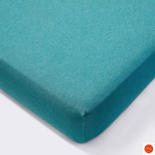 Polyester Rayon Fitted Crib Sheet - Teal - Cloud Island