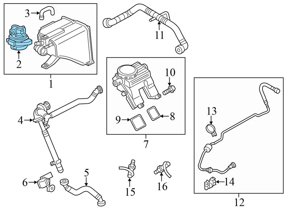 2003-2006 2008-2018 PORSCHE CAYENNE 92A - BOMBA DE DETECCIÓN DE FUGAS / LDP Foto 4 de 4