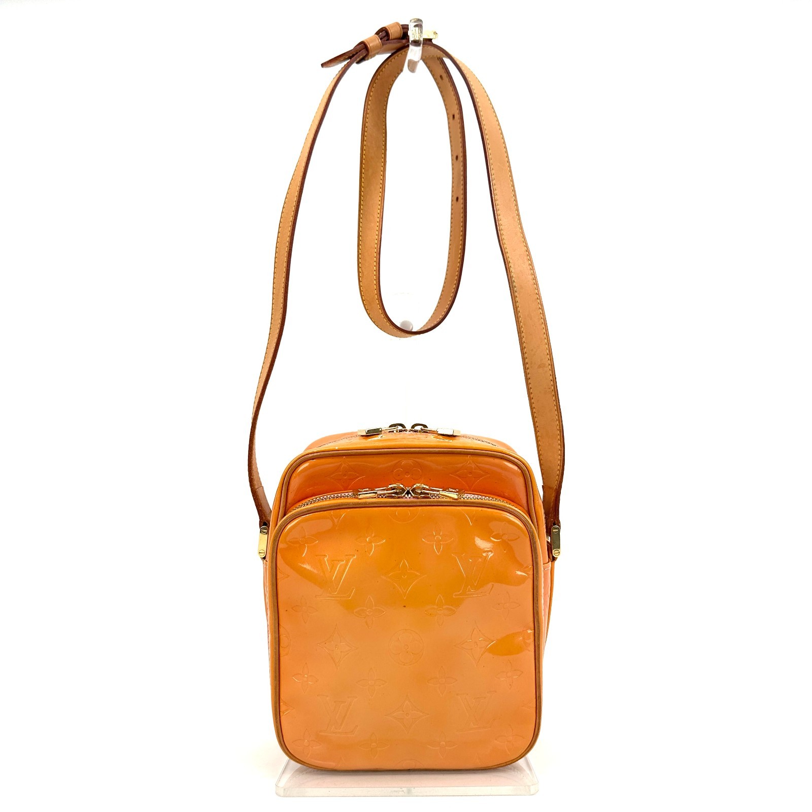 Louis Vuitton Monogram Vernis Worcester Shoulder Bag in Orange - Authentic Luxury