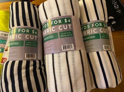 Six Yards Of Assorted Fabric Cuts. Three Pieces (72x45 - 79 IN Each)