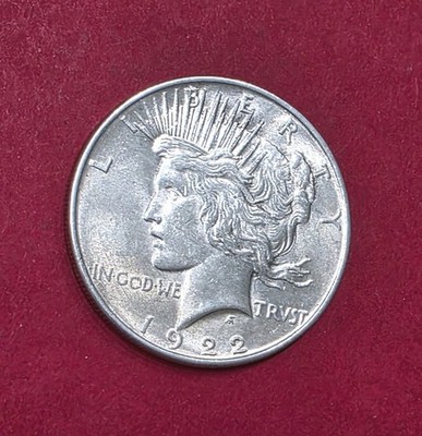1922-P Peace Dollar Double Die Reverse, Detached Olive Branch. MS Condition