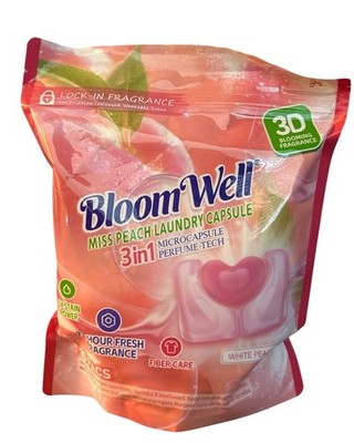 BloomWell Laundry Detergent Pods, 3-in-1 Long-Lasting Fragrance Laundry capsules