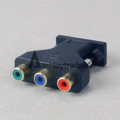 ONE   Component YUV YPbPr Video To VGA Style D-sub HD 15-Pin Video Adapter *uq