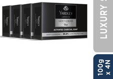 Jabón de carbón activado clásico Yardley London Gentleman|100 g (paquete de 4)