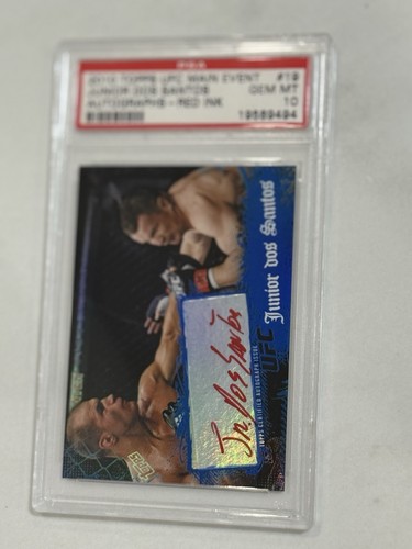 Junior dos Santos [Autograph Red Ink] #19 2010 Topps UFC Main Event card