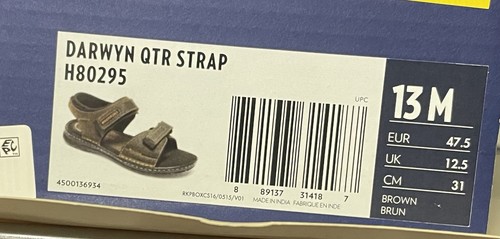 Rockport Darwyn QTR Strap Mens sandal #H80295 Brown New Size 13 Brand New NWT - Picture 7 of 7