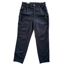 ESCADA Margaretha Ley Pants Size 12 42 EU Navy Blue chino Trouser Vintage