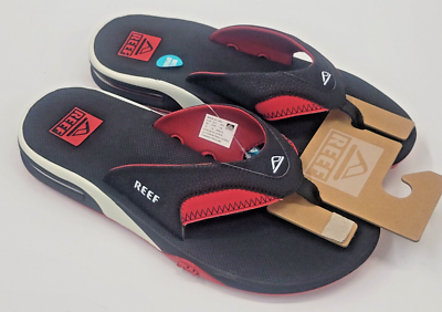 Reef Mens Fanning Pregame Black Red 12 | eBay