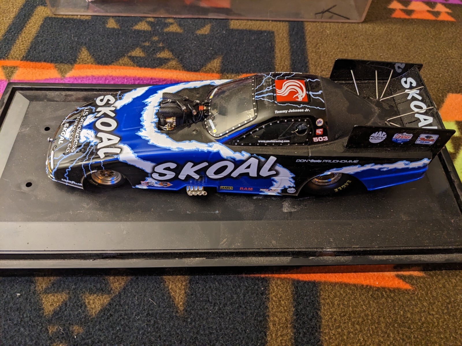 Skoal Blue Dragster Mactools Damaged Muffler And Under The Outside