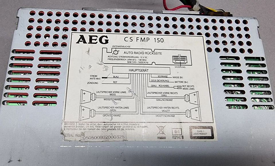 AEG CS FMP 150 CD Radio - Youngtimer Oldttimer - Bild 3 von 4