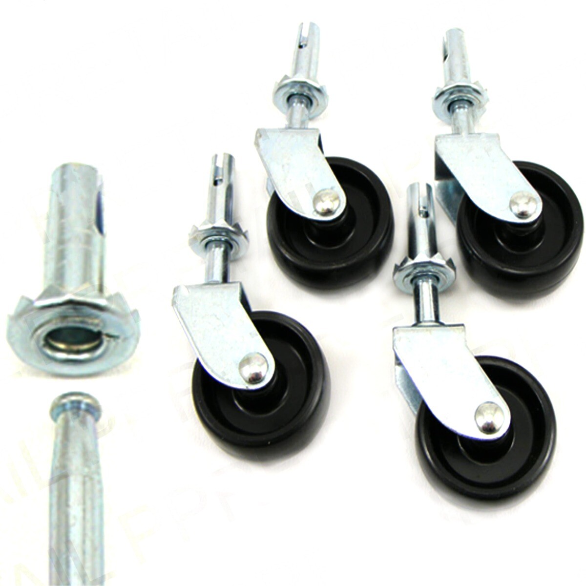 4x Socket Fit Castor Wheels Small 40mm Trolley Furniture Sofa Caster