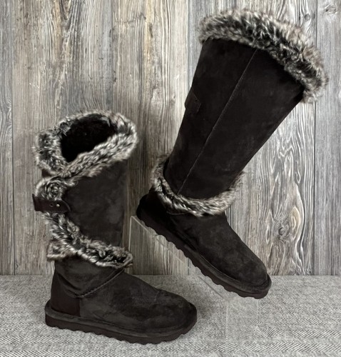 Bearpaw Sheilah Boots, Brown, Slip-On 