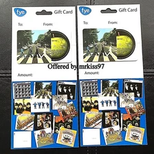 Beatles FYE Gift Cards (No Value, Sold as Collectibles Only) Abbey Road & SPLHCB