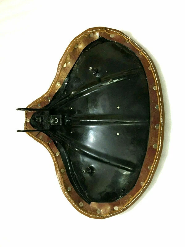 Genuine Leather HARLEY WLA WLC VL UL EL WL KNUCKLEHEAD SOLO SEAT FLATHEAD BROWN - Imagen 2 de 3