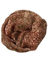 Hijab Fashion Nonslip Print Georgette Chiffon Brown Mocha Beige Long Mandeel