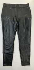 HUE studio leggings , front zip leatherette mid rise, multiple sizes