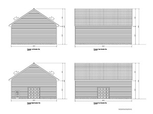 50 X40 Barn Gable Roof Pole Barn Plan 18 4050gbl 01 Pole Barn