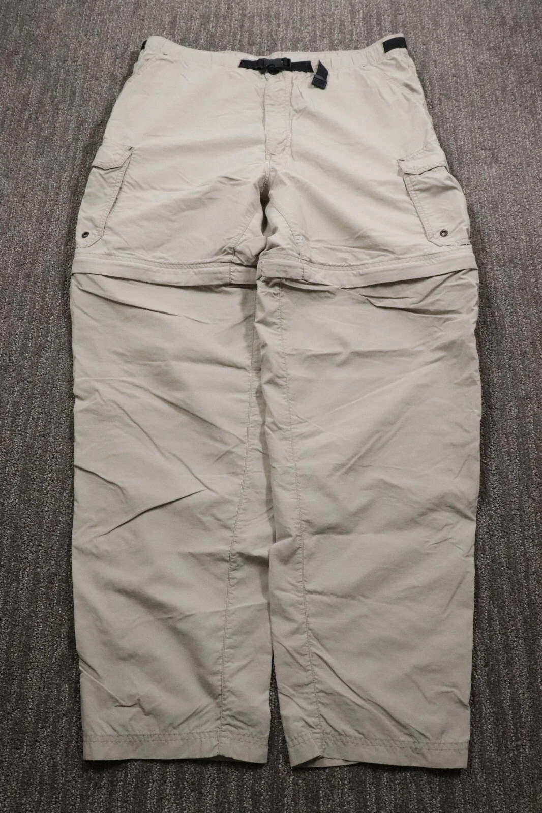 REI Men's Convertible Hiking Cargo Pants Men's Large (34x32) Khaki Outdoor