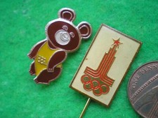 Moscow 1980 Summer Olympics  Mascot Misha / Soviet Rare Badges /6/