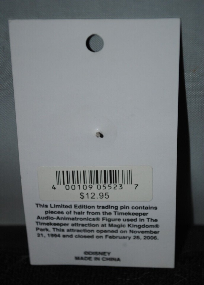 Timekeeper Disney World Disneyland Piece History Pin Prop Cast LE 2500