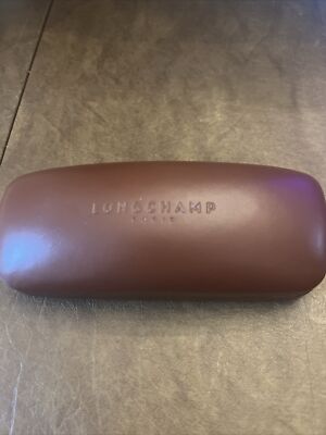 Longchamp Sunglasses/Glasses Case Longchamp Paris Brown Hard Shell Clamshell Sunglasses  main image 4