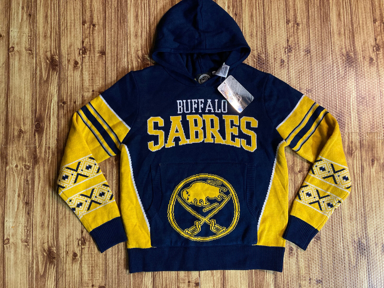 NHL BUFFALO SABRES Hoodie Knit Hockey 