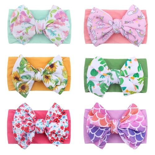 Baby Toddler Girl Kids Rabbit Bow Knot Turban Headband Hair Band Headwrap Turban - Picture 5 of 17