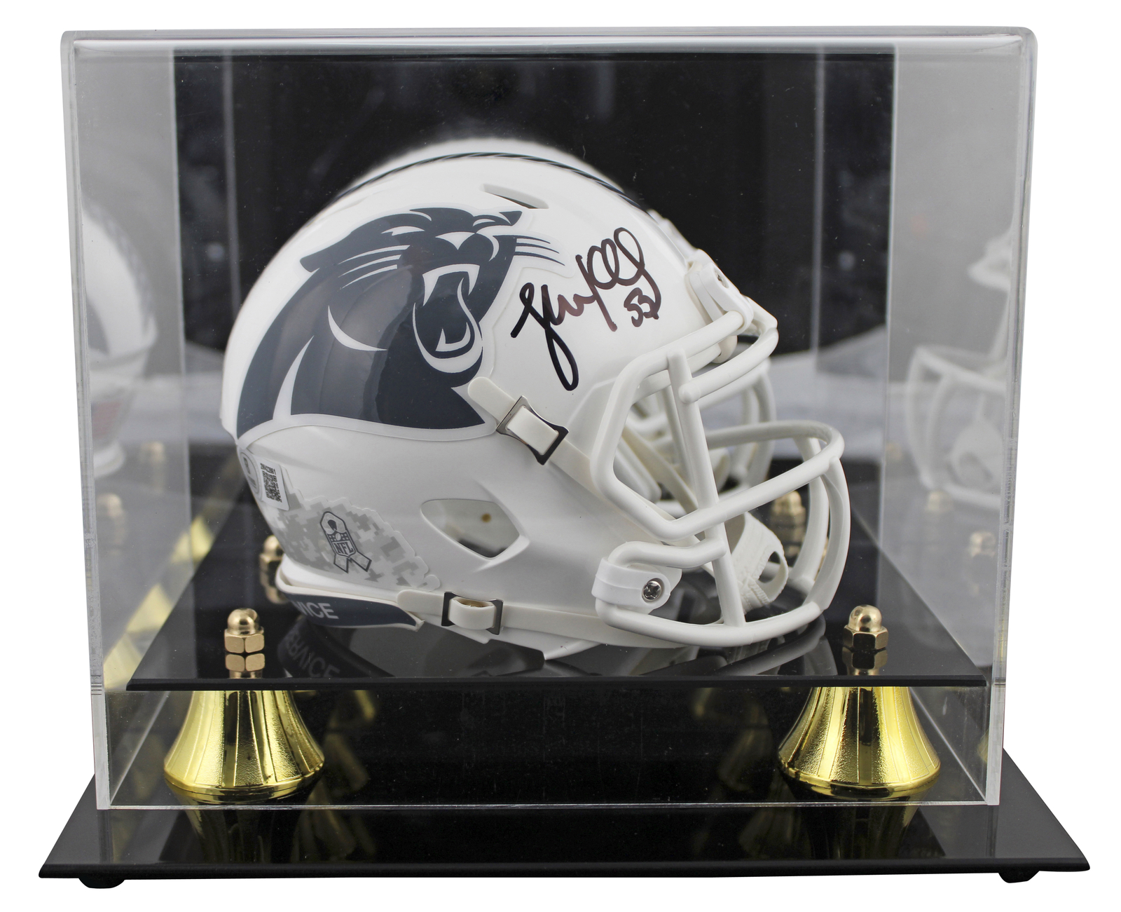 Luke Kuechly Autographed Signed Carolina Panthers Panthers STS III Speed Mini Helmet W/ Case BAS Witnessed 