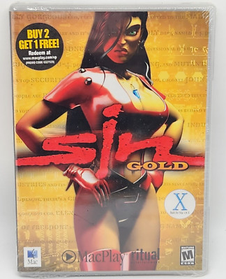 NEW SIN GOLD SEALED SMALL BOX MAC OS MACPLAY MACINTOSH APPLE CD-ROM 1998 GAME