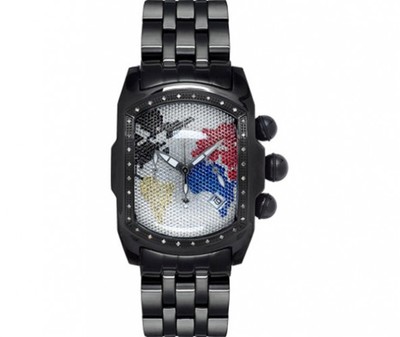 Joe Rodeo Men's JKI24 King 0.36ct Diamond Black Ion Plated Steel Quartz Watch