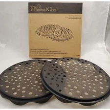 THE PAMPERED CHEF Microwave Chip Maker Set Of 2 #1241