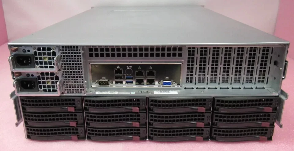 Server di archiviazione 4U Supermicro CSE-847 X10DRi-T4+ Xeon E5-2600v3/v4 36 x 3,5" bay - Immagine 4 di 4