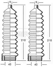 Borg & Beck Steering Boot Bellow Gaiter Kit BSG3105 - GENUINE - 5 YEAR WARRANTY