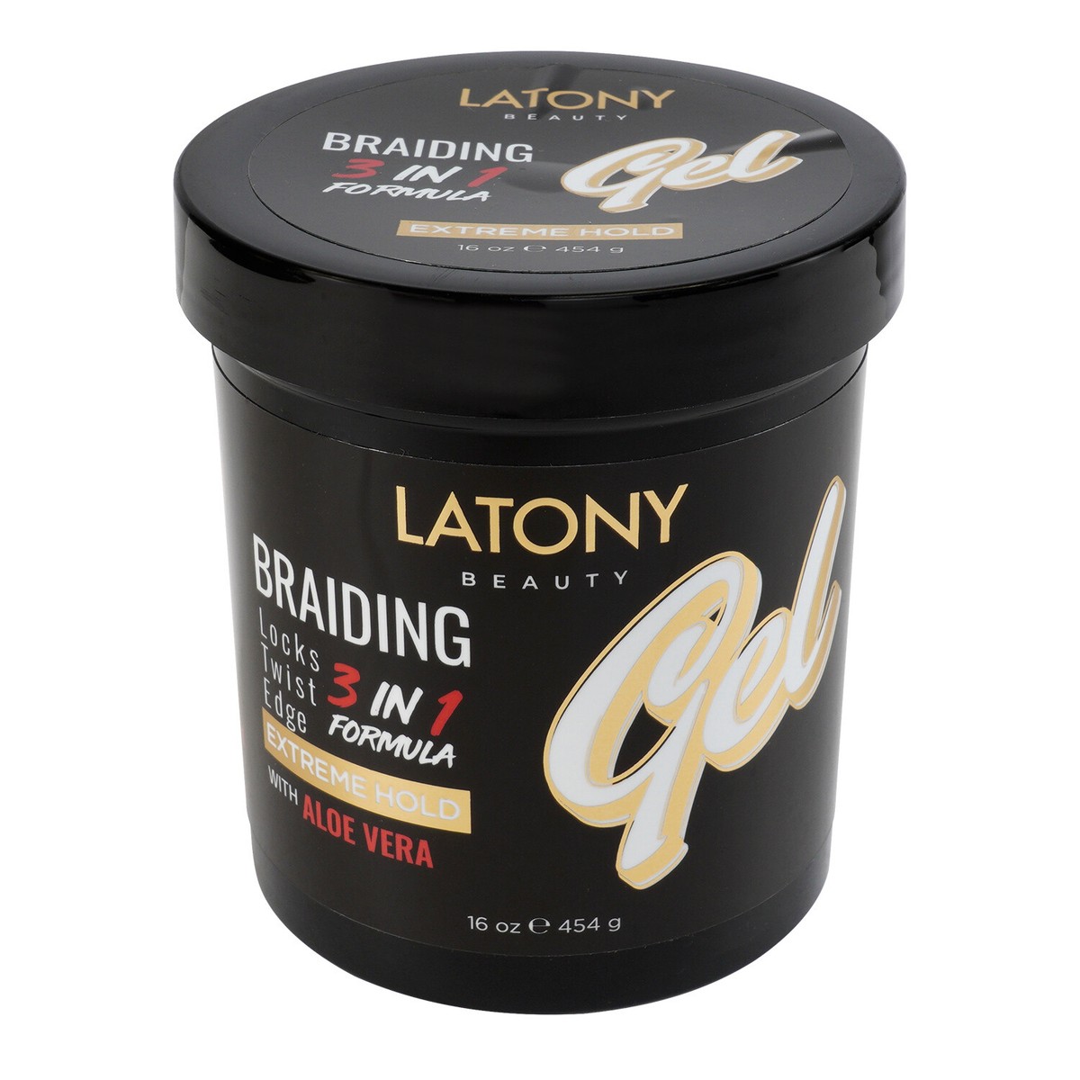 Latony Beauty Braiding Gel 3 in 1 Formula Locks Twist Edge